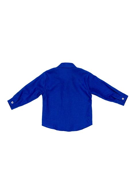 Camicia con logo ricamato MANUEL RITZ | MR3459ROYAL